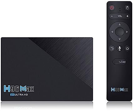 CHROX Android 11.0 TV Box, H96 MAX 8GB RAM 128GB ROM RK3566 Quad-Core 64Bit CPU Soporte Wifi6 Dual 2.4G/5.8G WiFi Ethernet BT5.0 8K HDR10 Ultra HD Smart Home Player Set Top Box,4gb+32gb