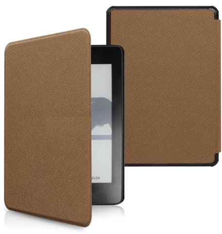 Hülle Kompatibel 6 Zoll Kindle Paperwhite 10. Generation [Erschienen im 2018, Modell:PQ94WIF]-Automatische Schlaf-/Wachfunktion, Leicht Und Dünn Kreuzmuster Schutzhülle Aus Pu Leder