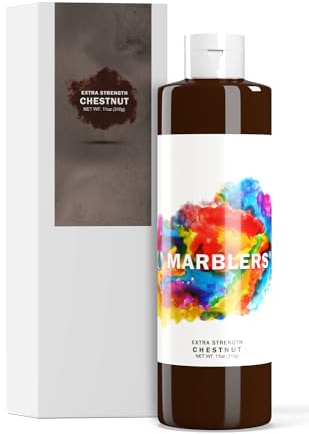 MARBLERS Liquid Colourant 11 oz (310 g) [Marrón castaño] a base de agua | Tinte superconcentrado, tinte, pigmento, inodoro, no tóxico | Ideal para hormigón, cemento, mortero, lechada, yeso, pintura a