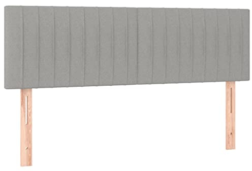 vidaXL Sänggavlar ljusgrå 144x5x78/88 cm tyg