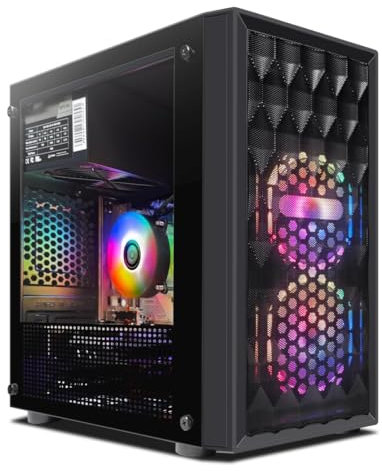 STGsivir ,PC Gaming,Ordenador de sobremesa Core i5,9400F up to 4.1GHz,Radeon RX 580 8GB,16GB RAM,512GB SSD,WiFi,BT 5.0,2 Fans,Windows 11 H64