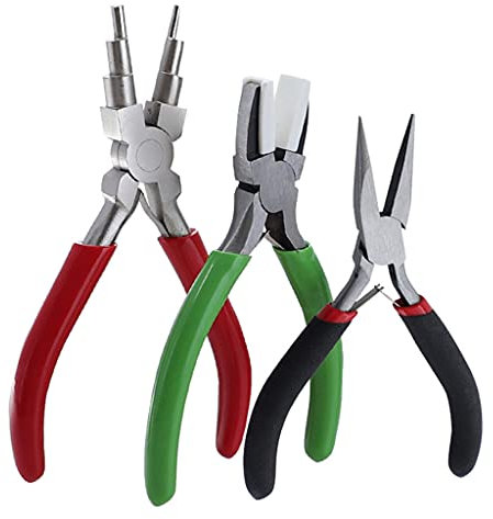 Perline Strumenti per la creazione di gioielli 3 pezzi pinze per gioielli che fanno pinze strumenti radio pinze strumenti pinze gioielli set