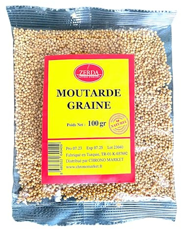 Graines de Moutarde 100g | ZERDA | Haute Qualité | 100% Naturel