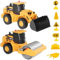 GizmoVine Giocattolo Russo, 2 Pezzi Rullo Compressore Bulldozer con Musica e Luce, Modello di Simulazione 1:32 di Camion, Regalo Per Bambini di 3 4 5 6 7 8 Anni