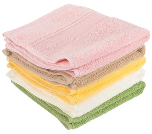 VICASKY 5stücke Duschtücher Saugfähige Handtücher für Junge Mädchen und Junge Mädchen Quadratische Gesichtstücher Sabbertücher Spucktücher Abwischtücher für Neugeborene und Kleinkinder