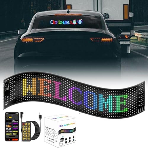 Programmierbares LED-Schild, flexibles LED-RGB-Farbschild, programmierbares LED-Schild, benutzerdefiniertes Textmuster, Animation, scrollendes LED-Display für Geschäft, Bar, Hotel, Werbung, Party, LKW