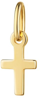 JEVELION Taufkreuz 585 Gold Kreuzanhänger Goldkreuz für Damen und Kinder Kettenanhänger 14 Karat Gelbgold mit Kette oder ohne Kette wählbar