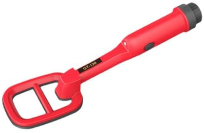Qussedser GT120 Détecteur de Métaux de Plongée Portable Pinpointer Sonde de Pointage de Métal Étanche Bobine de Recherche de 4,2 Pouces Rouge
