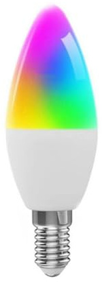 Corghd Tuya E14 Smart Bulb Dimmable Five-Way Spiral Candle Bulb WiFi RGB Bulb Remote Control and Voice Control 9W