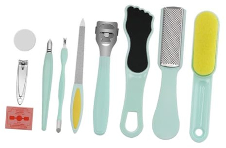 WRITWAA 10stücke Fußnagelfeilen Mit Fußpeeling-werkzeugen Fußreibebrettern Und Pediküre-pflegezubehör Für Pediküre-werkzeuge Nagelpflege Und Reisegebrauch