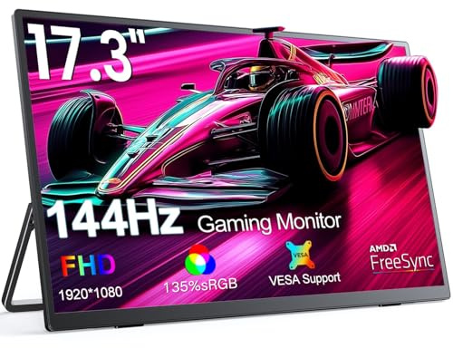 EVICIV 17.3 144Hz Portable Monitor, 1080P for Laptop/PC/Game Console