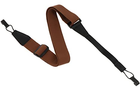 Ukulelen Gurt für Ukulele, Komfortabel und Einfach, ohne Bohren | Gewebe in Kaffee, Leicht und Schlicht Elegant, Schützt das Instrument, Zubehör für Ukulele