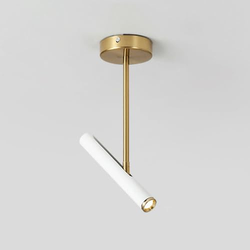 Foco de techo ajustable GU10 de 5 W, luz blanca cálida de 3000 K, montaje empotrado direccional para sala de estar, cocina, dormitorio y pasillo (diseño moderno)