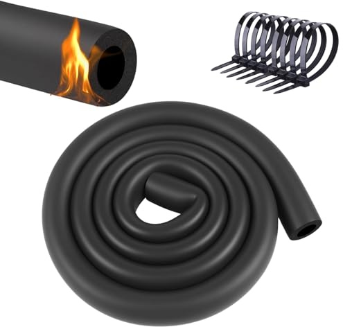 1.9m Rohrisolierung Kautschuk, Rohrisolierung Schaumstoff ID 19mm, 25mm, 32mm, 38mm, 51mm, 64mm, 76mm Für Rohrisolierungen Fitnessgeräte Kupferrohr(ID 32mm*1.9m)