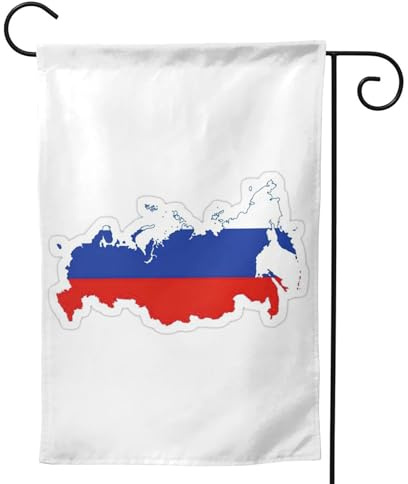 Russische Flagge, saisonale Gartenflaggen für draußen, langlebig, doppelseitig, Urlaubsdekoration, Hofflaggen
