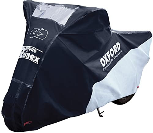 Oxford Motorcycle Rainex Rain & Dust Cover Black Grey M. Outdoor Motorbike Cover