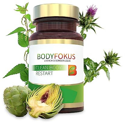 BodyFokus Clean Body Restart - Leber, Homocystein und Fettstoffwechsel - 60 Kapseln - made in Germany