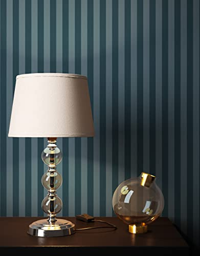 NEWROOM Tapet Blå Vliestapet Ränder - Lantlig Modern Blockränder Linjer för Vardagsrum Sovrum
