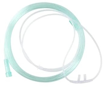 Dynarex 33100 Nasal Oxygen Cannula, Standard Tip, Adult, 4' Standard Connector, Pack of 50