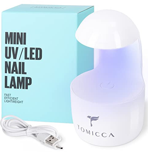 TOMICCA Mini-LED-Nagellampe-Mini UV Lampe Für Nägel,USB-Nageltrockner für Gel Nagellack, Poly-Builder-Nagelgel, Klebegel, Nagelkunstwerkzeuge für Anfänger, Heimwerker, Profis Salon