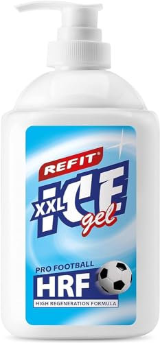 Refit Ice Gel Pro Football HRF XXL 500 ml - Extra Schmerzgel - Hoher Mentholgehalt - Extra kühlend - Geeignet für müde und strapazierte Beine - Zur Regeneration und Durchblutung