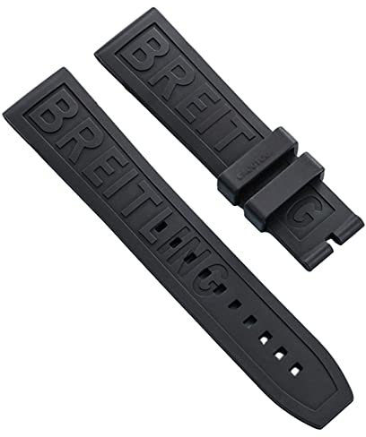 vkeid Für Breitling Navitimer Avenger Dornschließe Armband Silikon Uhrenarmband 22mm 24mm Schwarz dunkelblaues Uhrenarmband
