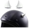 CGEAMDY 2 Stück Motorradhelm Hörner, Gummi Motorradhelm Hörner Dekoration, Motorradzubehör Fahrradhelm Hörner Dekoration Mit Saugnäpfen, Helmdekoration(Weiß)
