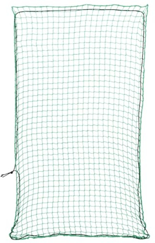 Homgoday Red para remolque con cuerda de goma, red de seguridad de carga para remolques, red de transporte para equipaje, protección de carga, red de cubierta, verde, 2,5 x 1,5 m, polipropileno