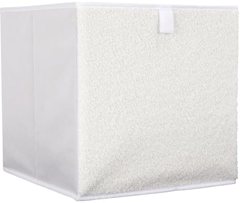 HOME DECO FACTORY, HD0253, Cubo di Stoccaggio Pieghevole 30X30 cm Bouclette, Pratico, compatto ed elegante, ideale per uno spazio organizzato e stilizzato