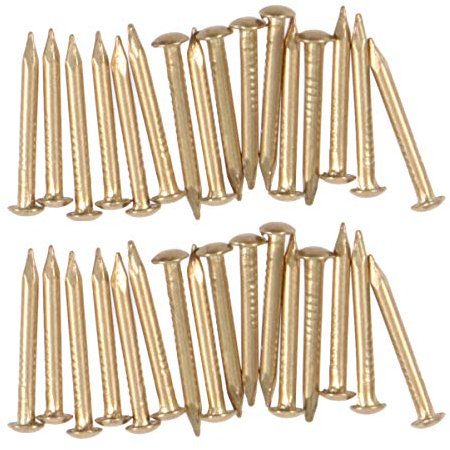 OUNONA 100 Chiodi Rotondi in Ottone Da 20 Mm Per Cerniere Di Mobili Artigianali Scatole Decorative (canada)