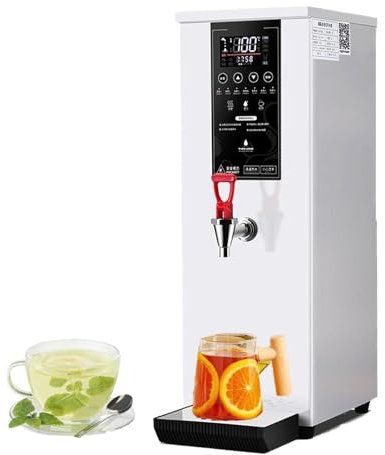 Kindevieft HeißWasserspender Kommerzieller Wasserkessel Elektrischer Warmwasserbereiter, 25 L/60 L Pro Stunde, Edelstahl, GroßE KapazitäT, 3000 W Schnelles Aufheizen FüR Restaurant, Hotel, BüRo,White