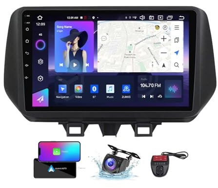 Genérico Android 13 Pantalla táctil de 9 Pulgadas QLED Radio de Coche para Hyundai Tucson IX35 2019-2021 Radio FM RDS Dab/Navegación GPS WiFi Bluetooth DSP Reproductor Control del Volante(NF-5)