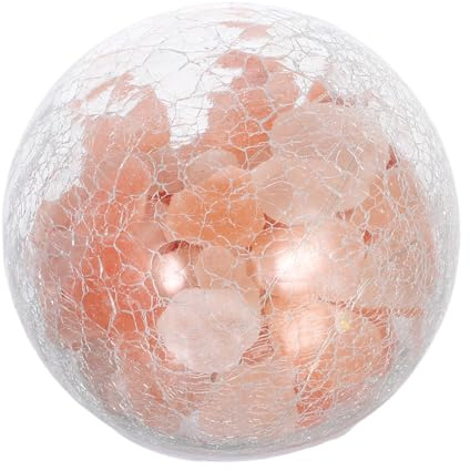 Tofficu Lampada Di Sale in Cristallo Himalayano a Batteria, Piccola Lampada Da Notte Per Casa e Dormitorio, Illuminazione Calda e Decorativa in Pietra Di Sale Naturale