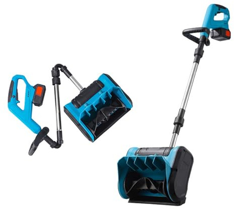 Pelle à Neige électrique sur Batterie – Souffleur de Neige sans Fil pour allée, terrasse, Trottoir et escaliers | Outil de déneigement léger avec Batterie au Lithium | Chasse-nei 10cells+twobatteries