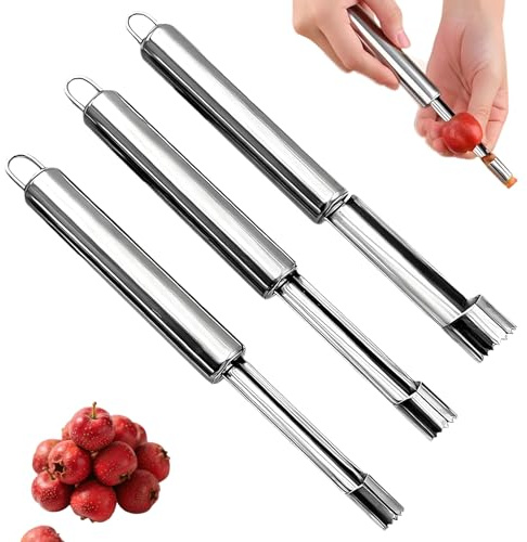 3 Stück Apfelentkerner,Professioneller Apfel Entkerner Aus Edelstahl Mit Aufhängeöse,Apfelstecher,Apfelentkerner,Apfelausstecher,Apfelkernausstecher,Apfelentkerner Edelstahl,Für Äpfel Und Birnen