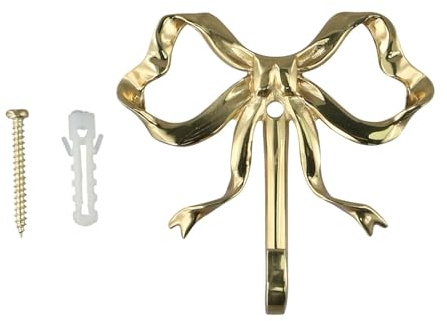 VRTYVEYBB Eleganta väggkrokar i mässing med snygg rosett knut design för enkel installation L 1 st