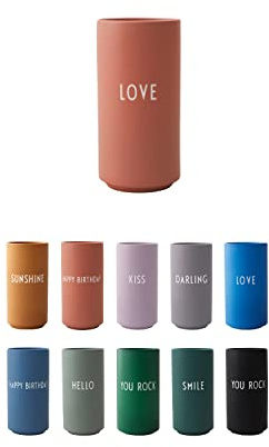 Design Letters Lieblings vase Love | Geschenke für sie, ihn, Frauen, männer | skandinavische deko vase für Wohnzimmer, büro deko| Wohnungsdeko für frische Blumen, trockenblumenstrauß