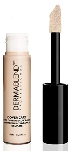 Dermablend Cover Care Concealer, Full Coverage Concealer Makeup and Corrector for Under Eye Dark Circles, Acne & Blemishes, 24-Hr Hydration, Matte Finish, XL Applicator