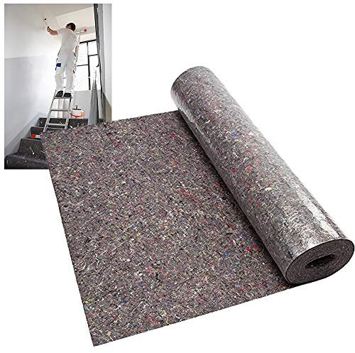 Froadp - Tessuto non tessuto per imbiancheria, 50 m2, con rivestimento antiscivolo in PE, 180 g/m2, protezione per pavimenti, tappezzeria e pittura