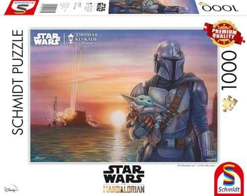 Schmidt Spiele 57377 Thomas Kinkade, Lucas Film, The Mandalorian, A New Direction, 1000 Teile Puzzle