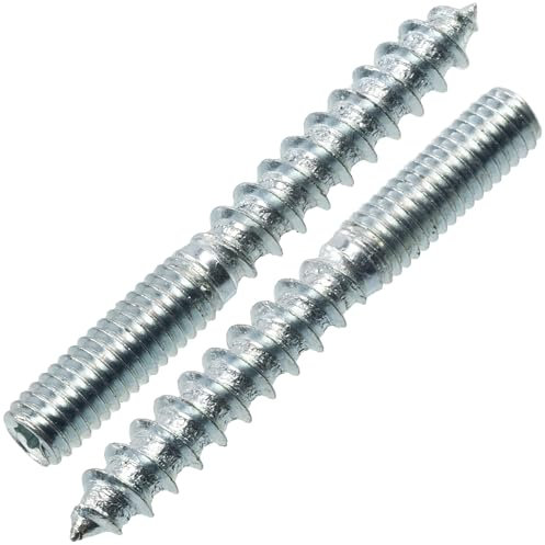 AERZETIX - C75861 - Lot de 12 Vis à double filetage M6x50 mm - goujon patte à vis - en acier