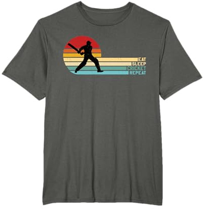 Eat Sleep Cricket Repeat Gifts for Sports Players Boys Kids T-Shirt
