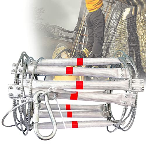 PNAJFUEL Strickleiter,Sicherheitsleiter Klappbar Notfall Feuer Flucht Strickleiter,Sicherheitsleiter/26Ft/8M