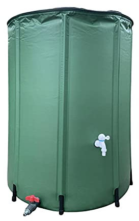 Barile di Pioggia Pieghevole – Raccoglitore di Acqua per barile di Pioggia | Serbatoio di stoccaggio dell'Acqua Pieghevole Portatile | Contenitore da Giardino di Grande capacità | Raccoglito