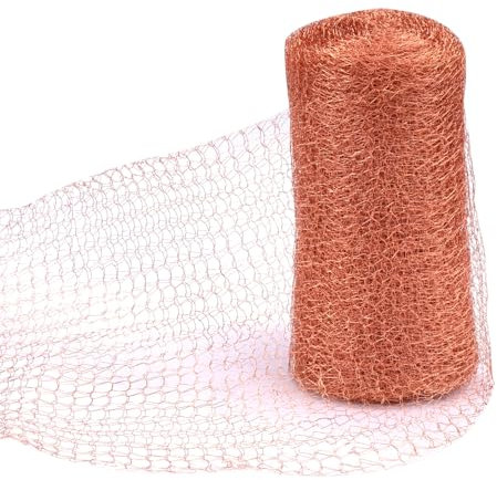 Filet à Escargots En Cuivre, 12,7cm X 6m Filet Cuivre Anti Limace, Filet En Cuivre Pur à 100%, Maille Cuivrée Flexible, Filet de Cuivre Contre Les Escargots, Protection des Plantes pour Jardin