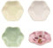 Zosenyer 4 Plateau à Bijoux en Céramique, 10 x 9.5 cm Plateau Decoratif pour Femme, Vide Poche Entree pour Organisateur Rangement Salle Bain Coupelle Decorative, Bagues Table de Chevet, Amuse-Bouches