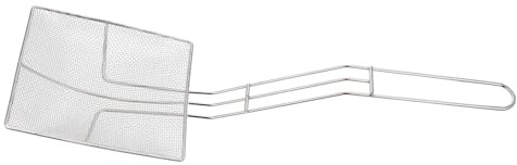 CIYODO Cucchiaio Quadrato in Acciaio per Filtrare Grassi e Olio Manico lungo Anti-scottatura Skimmer Resistente e per Cucina e Frittura