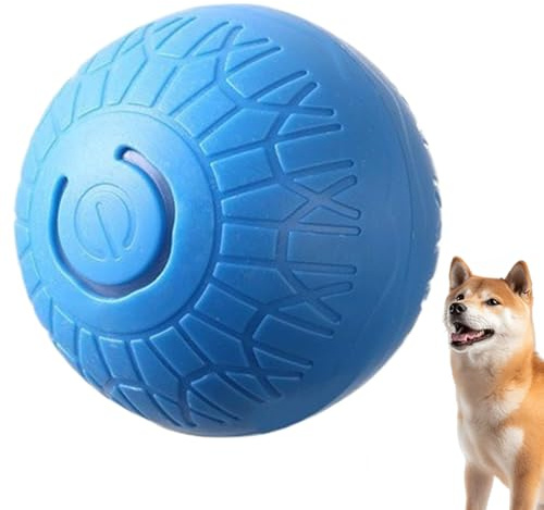 Opdestn Smart hoppande boll hundleksak | rörelseaktiverad automatisk gnisslande boll för hund – interaktiv valpleksak för liten medium stor valpslipning tuggträning
