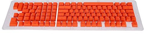 Bewinner PBT Keycaps 114 Key Two Color Injection Light Transmitter OEM Höjd Mekaniska Keyboard Keycaps Set med Genomskinlig Design för 61 64 68 72 82 84 87 104 108 Tangentbord, Mini (mini orange röd)
