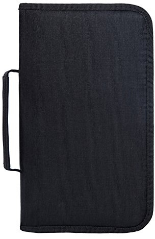 Fasmov 128 Disc CD/DVD Binder DVD Portable Wallet Case Holder CD Organizer Protective DVD Storage, Black